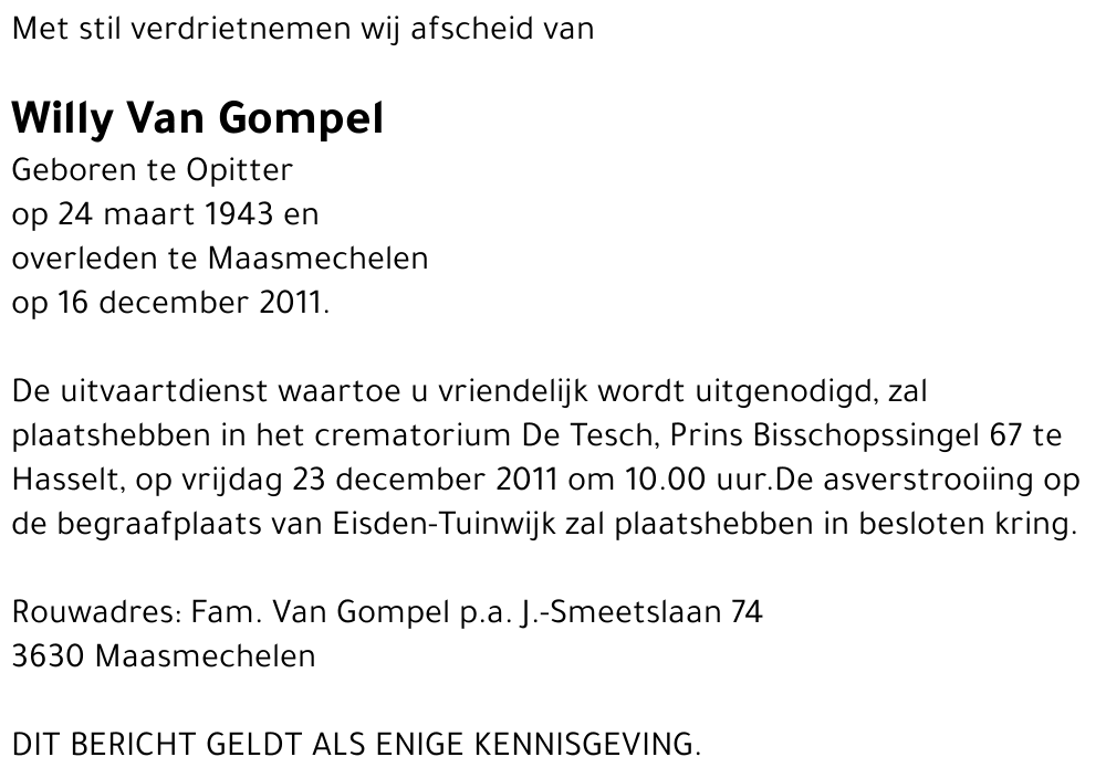 Willy Van Gompel
