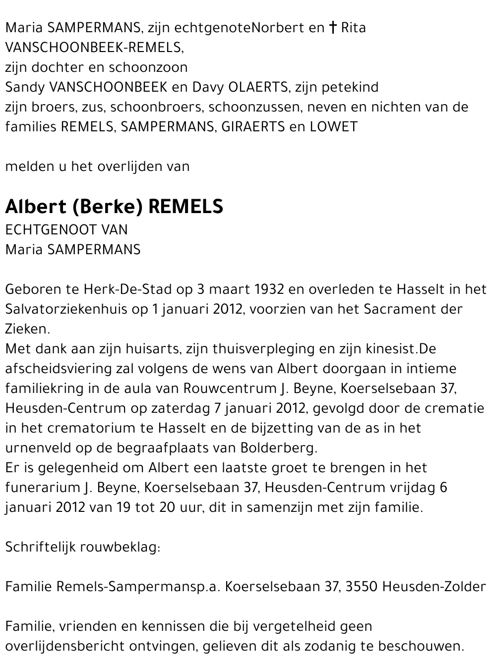 Albert (Berke) Remels