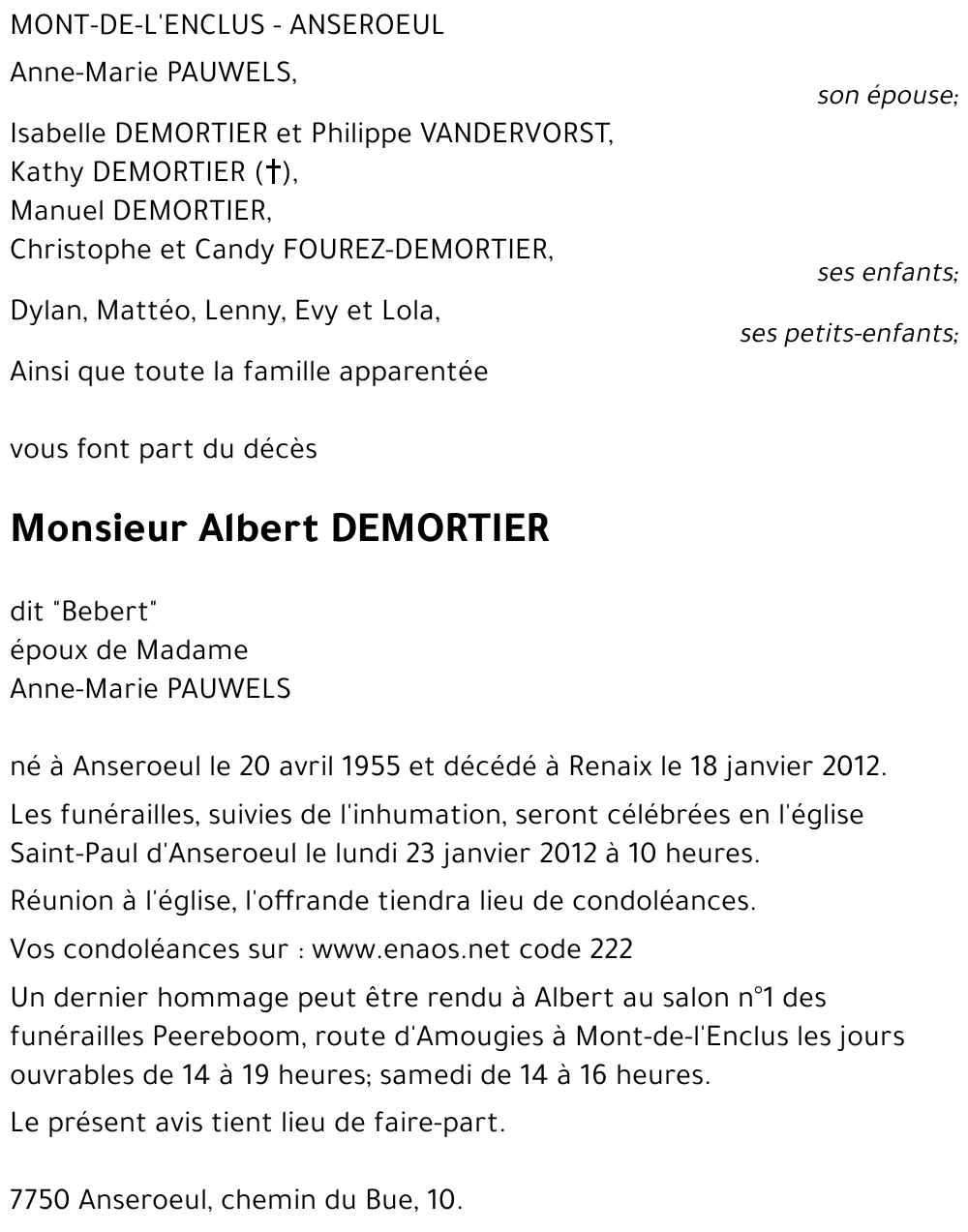 Albert DEMORTIER