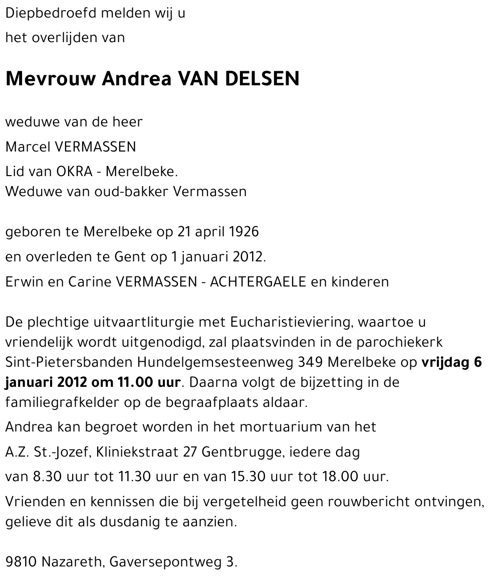 Andrea VAN DELSEN