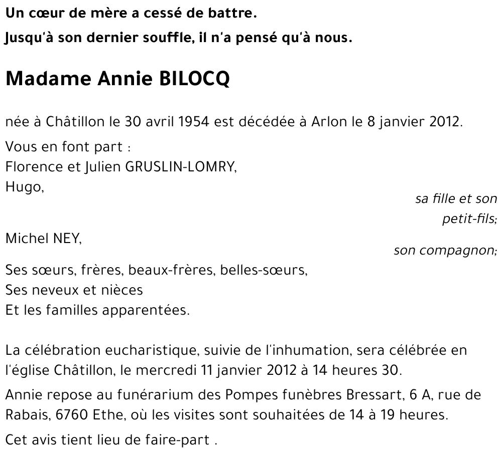 Annie BILOCQ