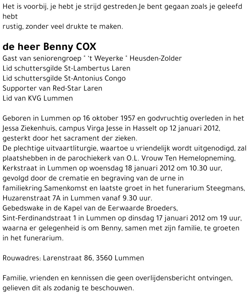 Benny Cox