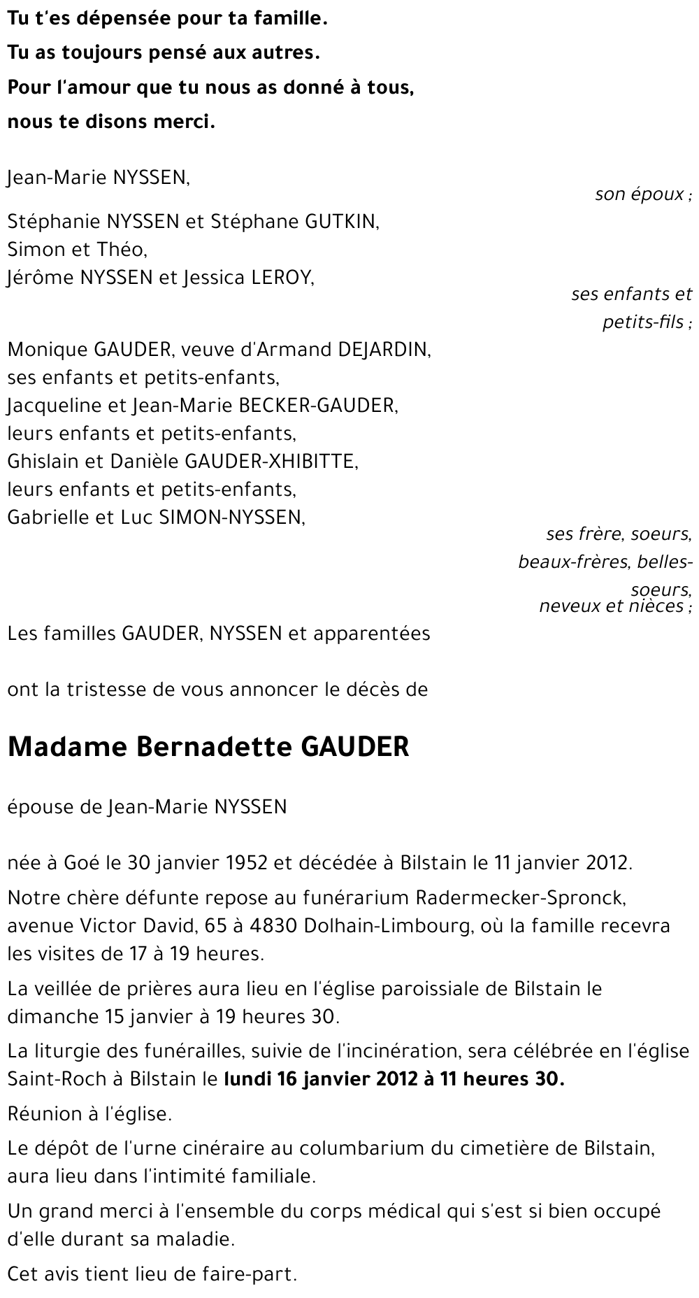 Bernadette GAUDER