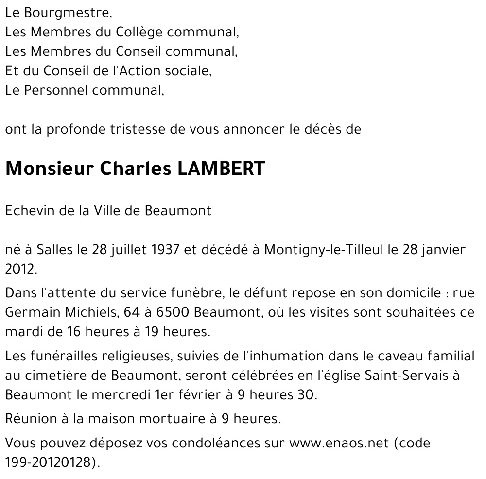 Charles LAMBERT