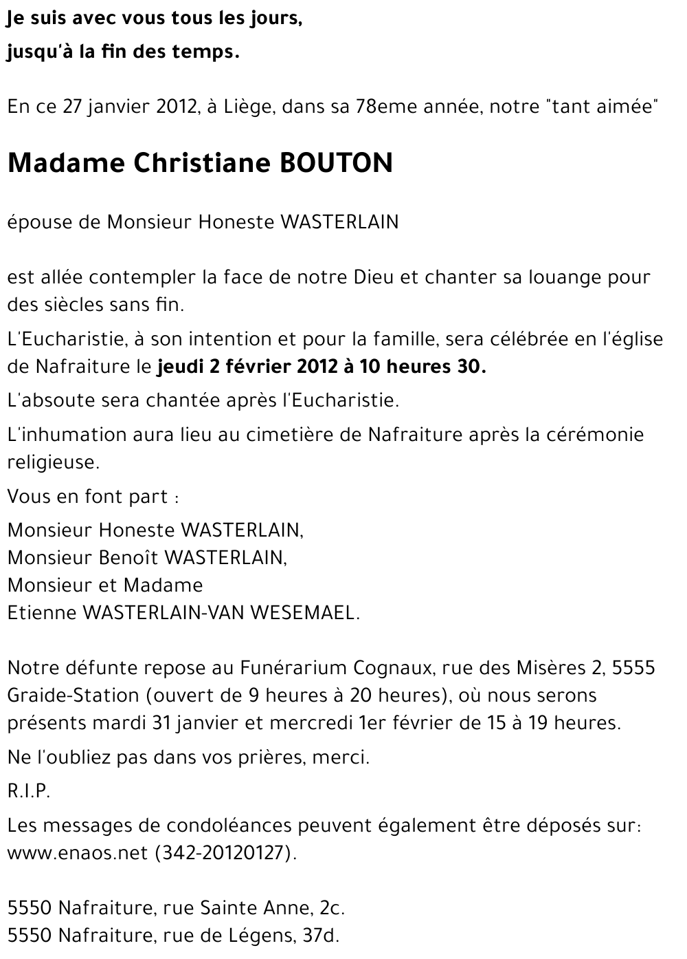 Christiane BOUTON