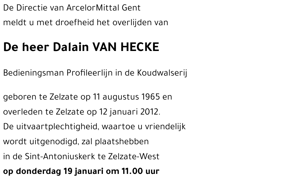 Dalain VAN HECKE