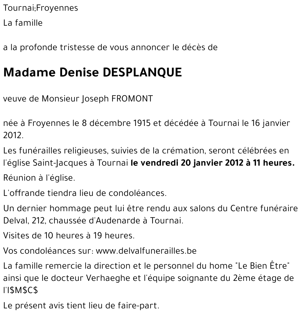 Denise DESPLANQUE