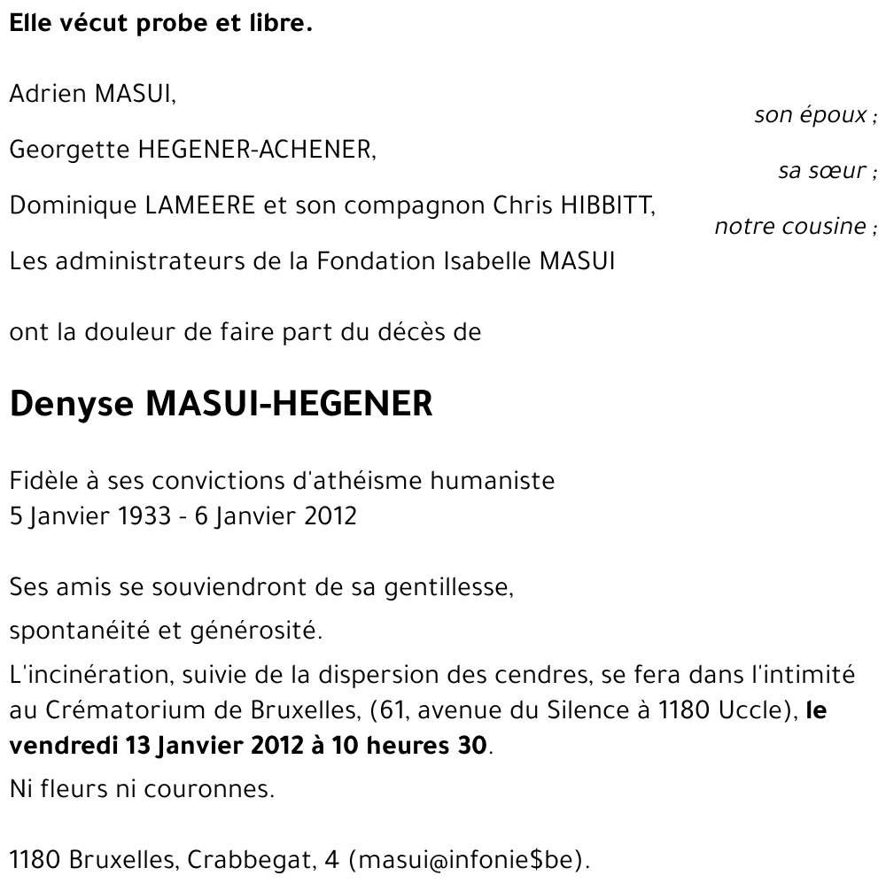 Denyse MASUI-HEGENER