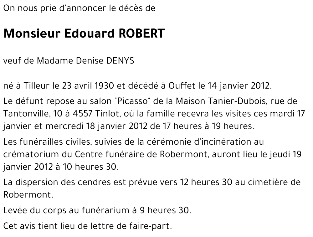 Edouard ROBERT