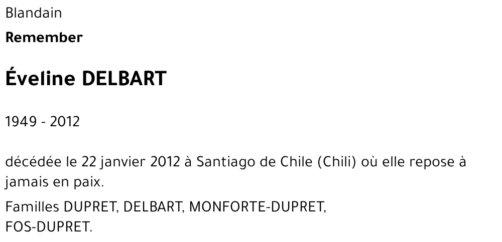 Eveline DELBART