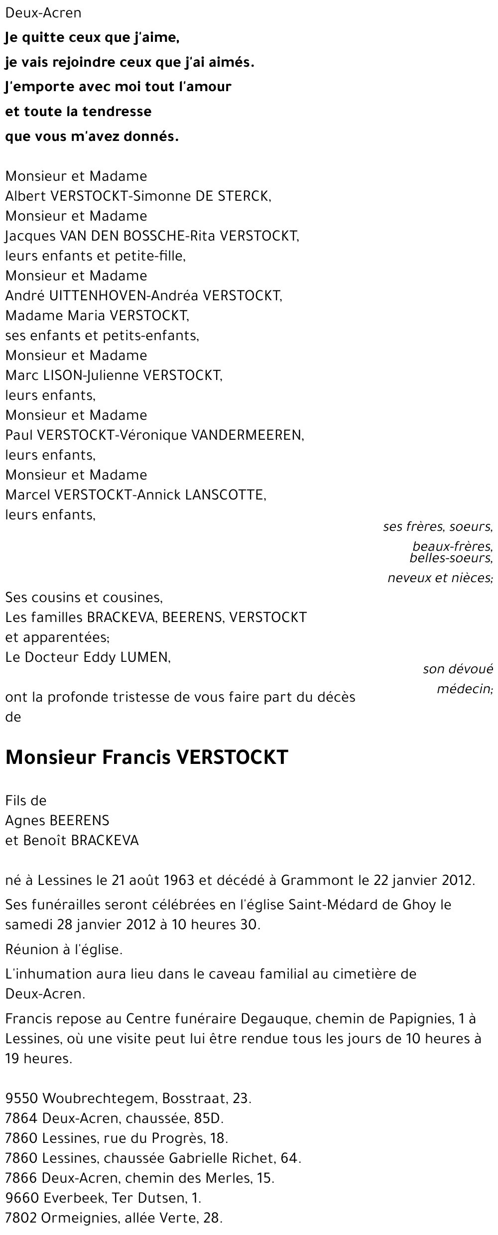 Francis VERSTOCKT