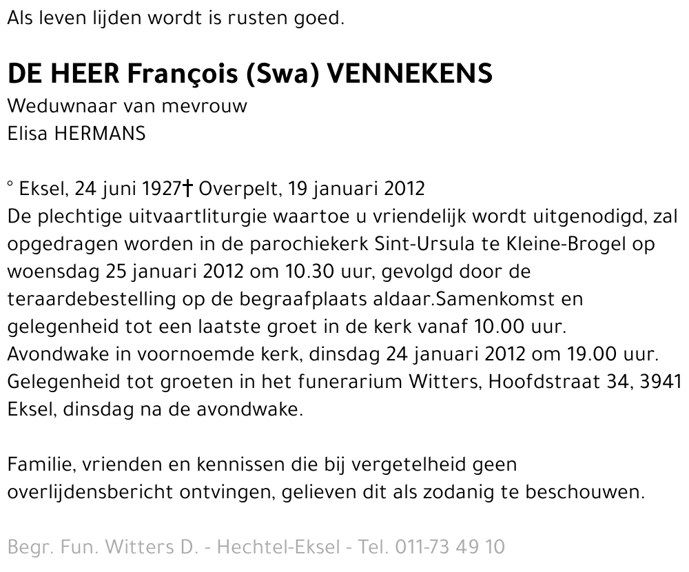 François (Swa) Vennekens