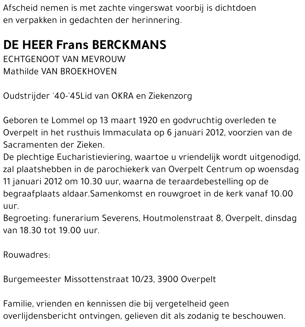 Frans Berckmans