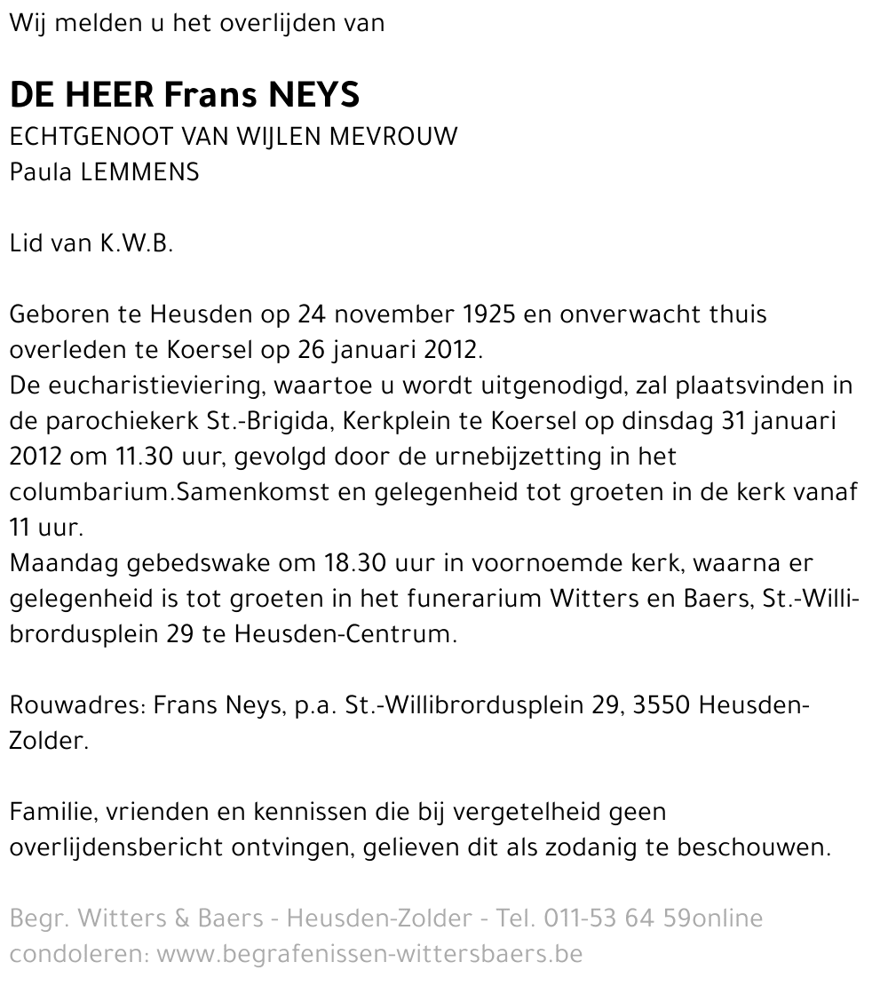 Frans Neys