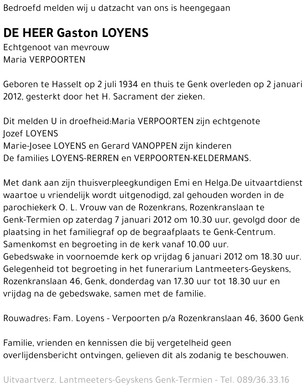 Gaston LOYENS