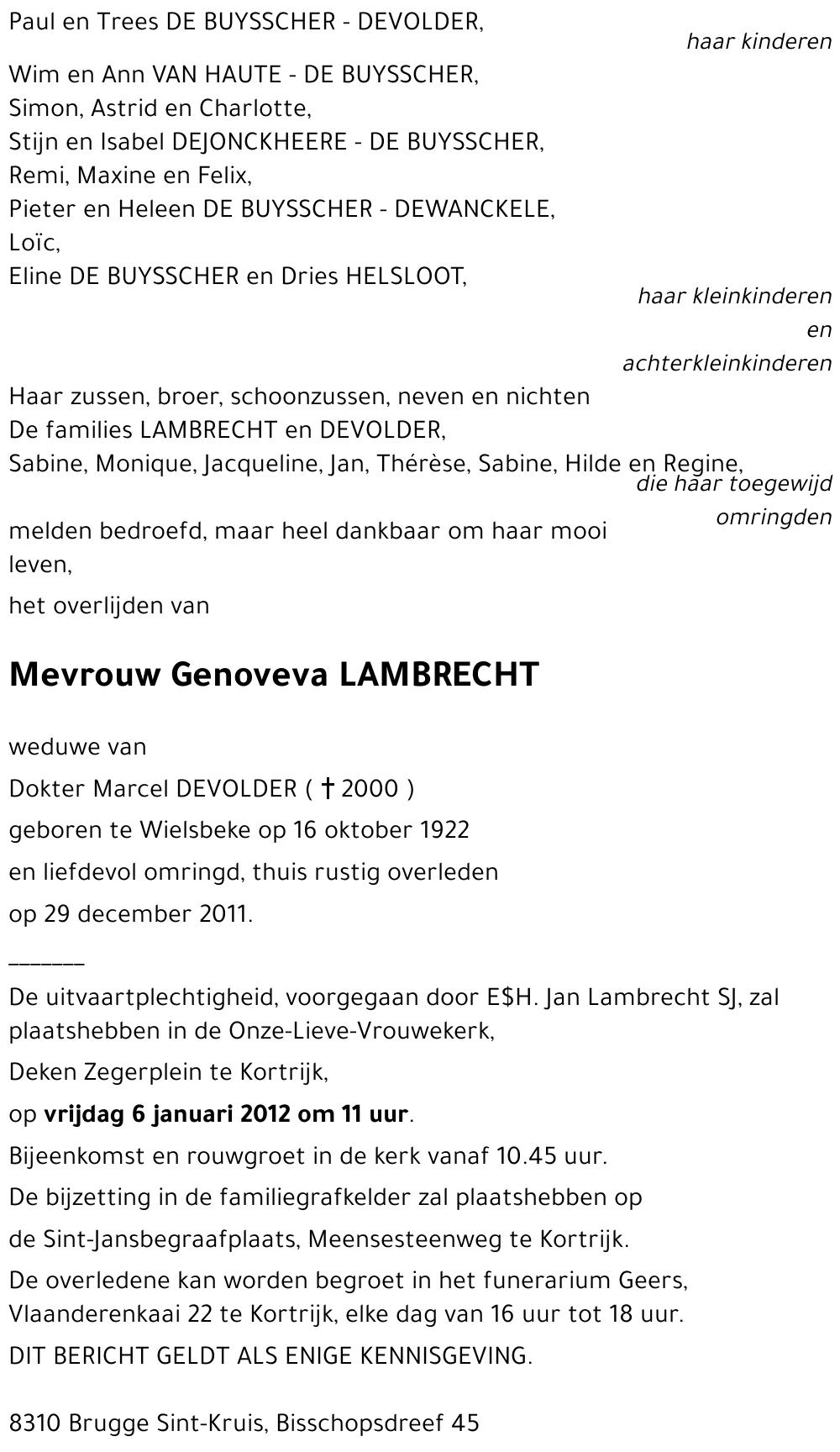 Genoveva LAMBRECHT