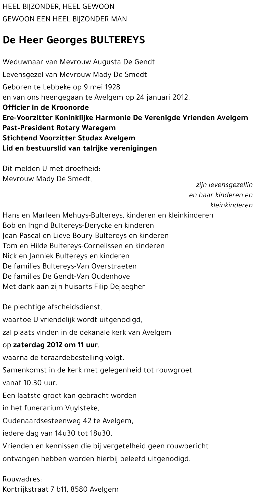 Georges BULTEREYS