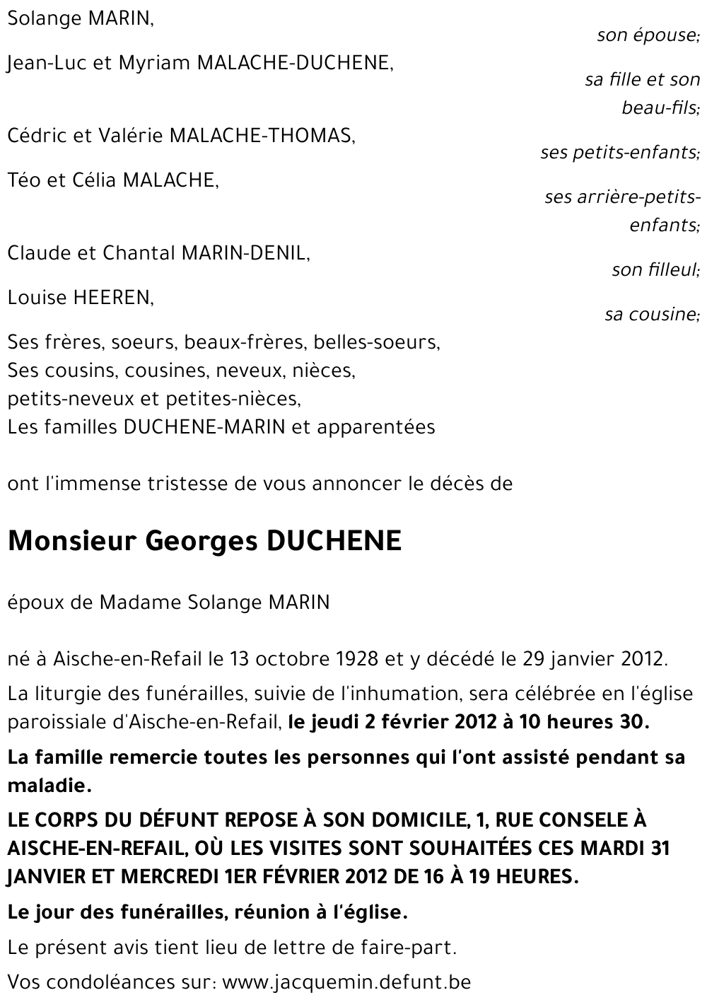 Georges DUCHENE