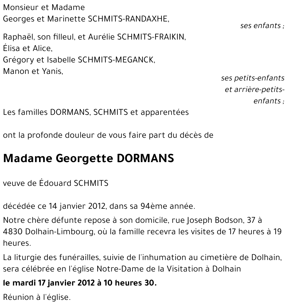 Georgette DORMANS