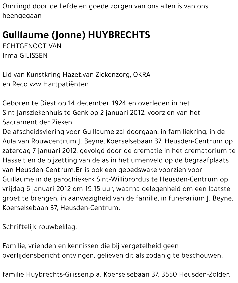 Guillaume (Jonne) Huybrechts