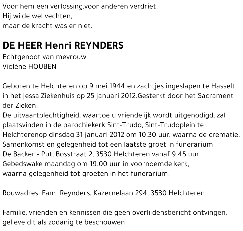 Henri REYNDERS
