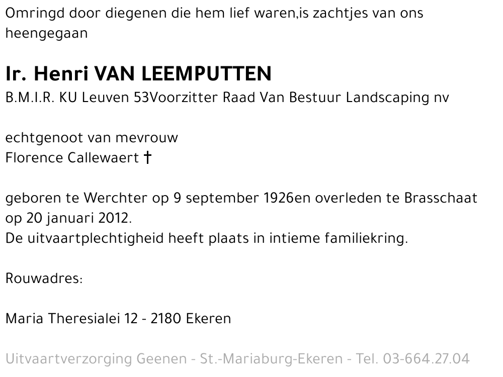 Henri Van Leemputten