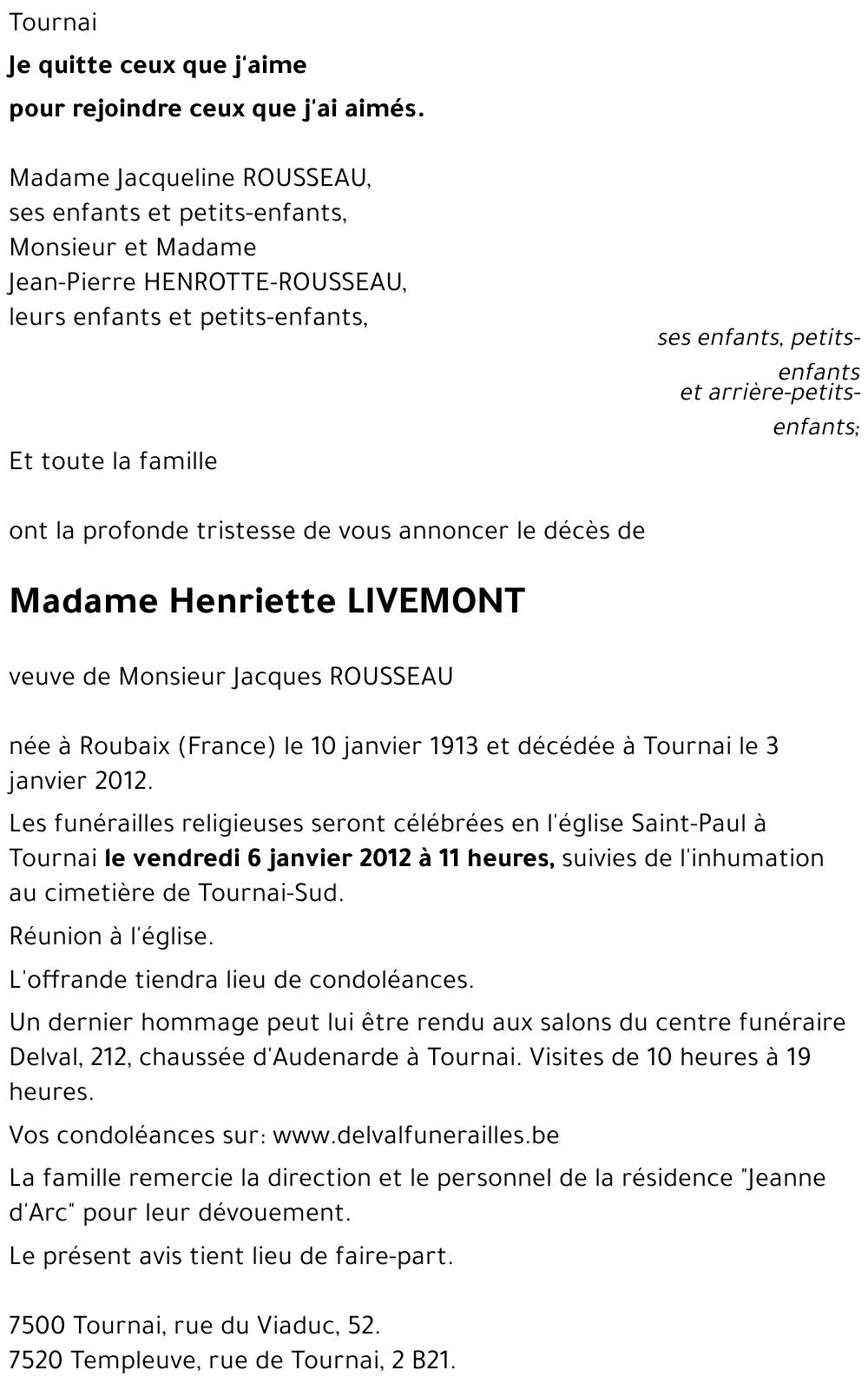 Henriette LIVEMONT