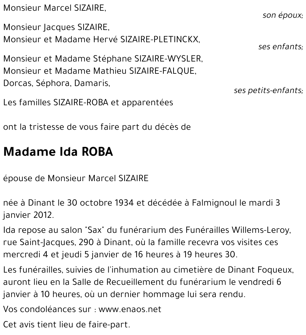 Ida ROBA