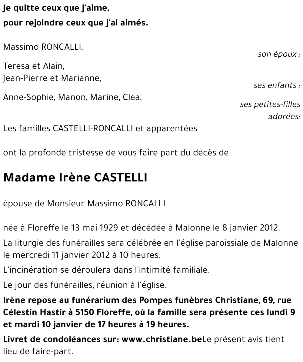 Irène CASTELLI