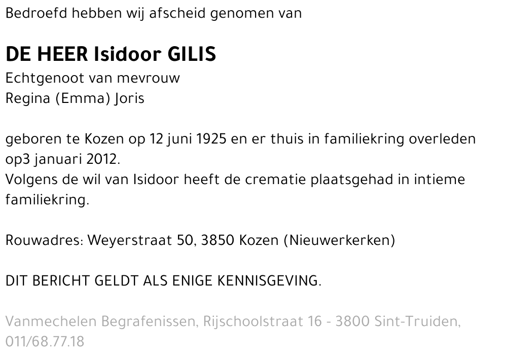 Isidoor Gilis