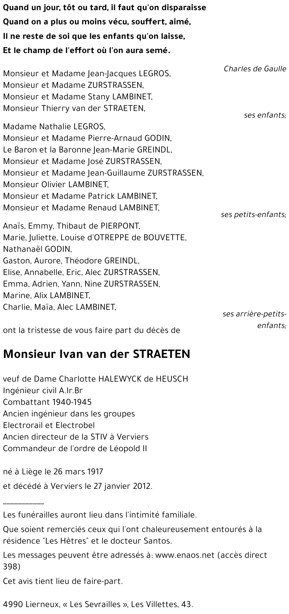 Ivan van der STRAETEN