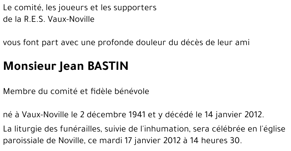 Jean BASTIN