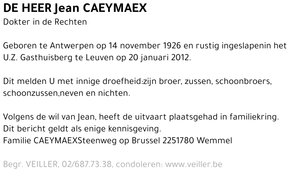 Jean Caeymaex