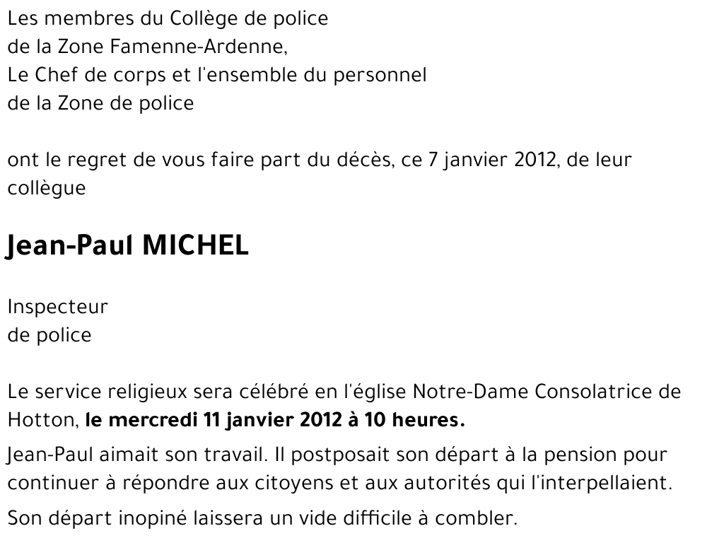 Jean-Paul MICHEL