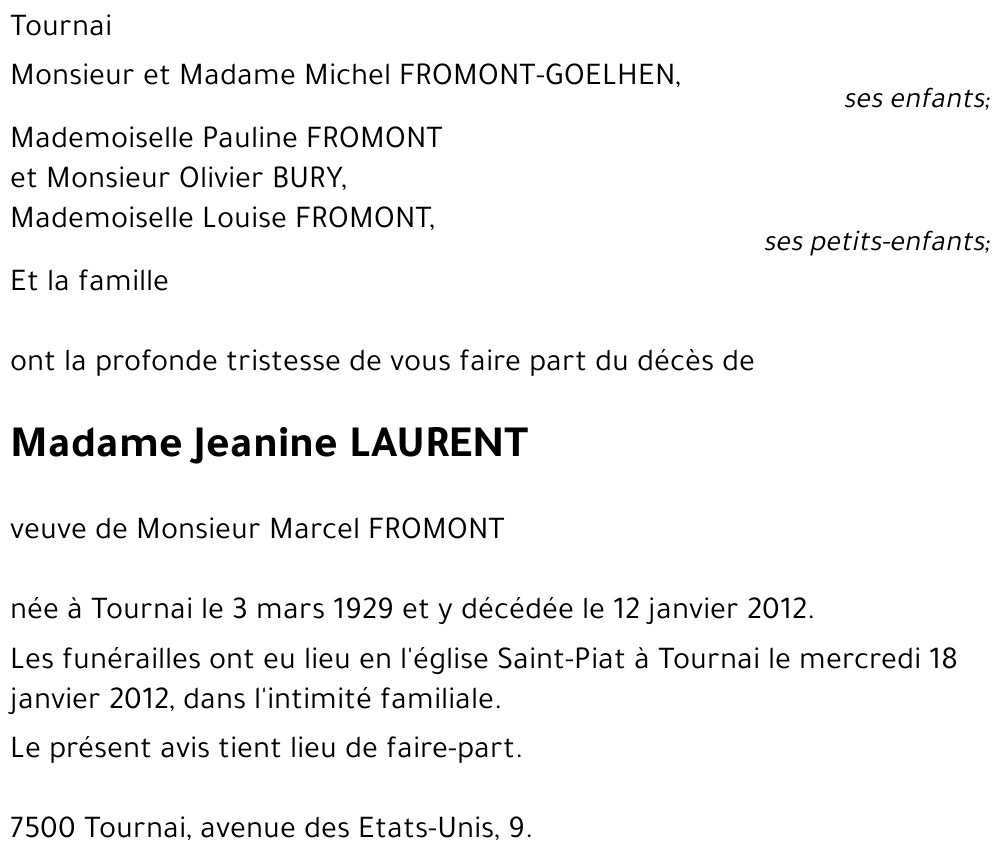 Jeanine LAURENT