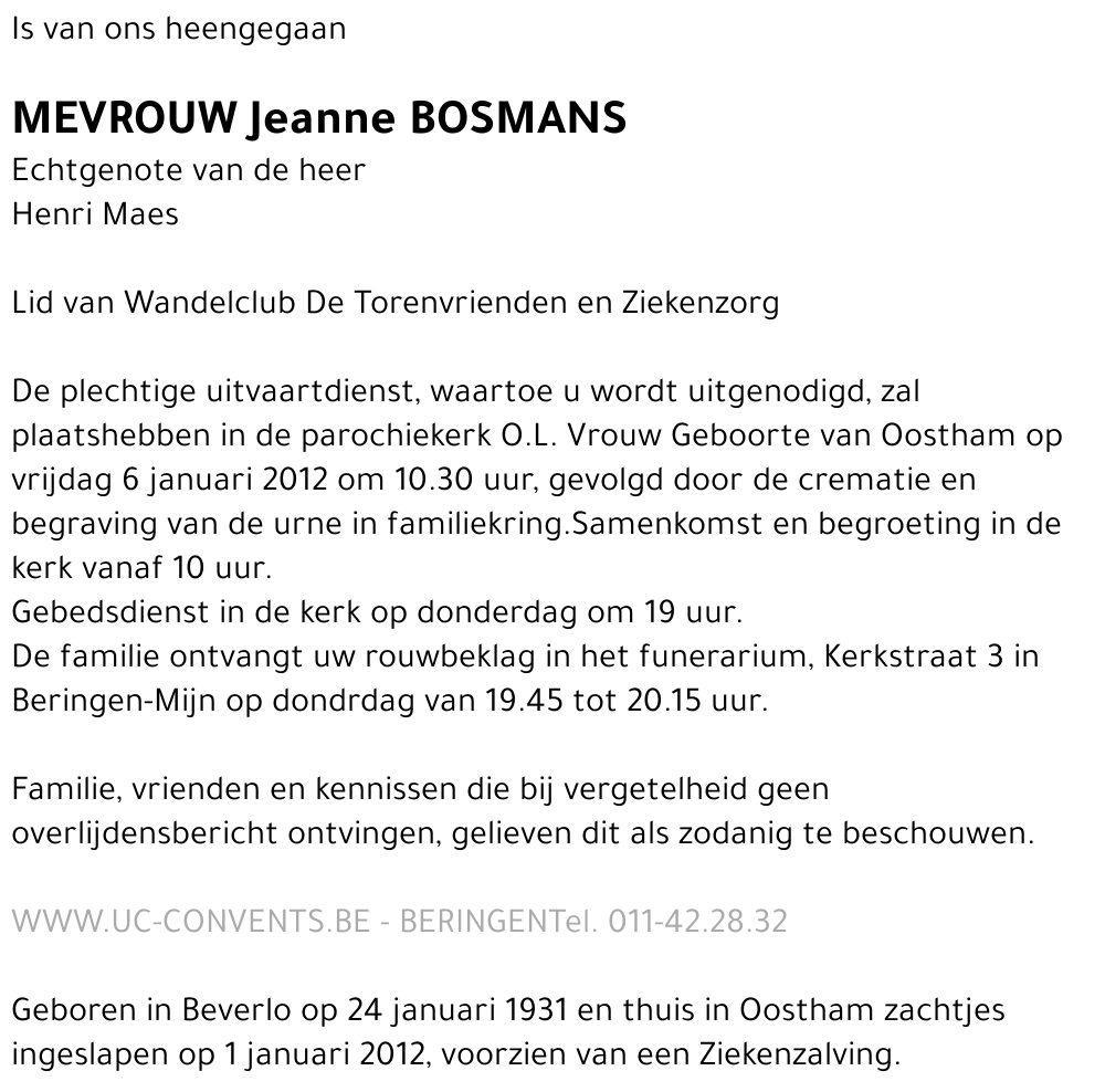 Jeanne Bosmans