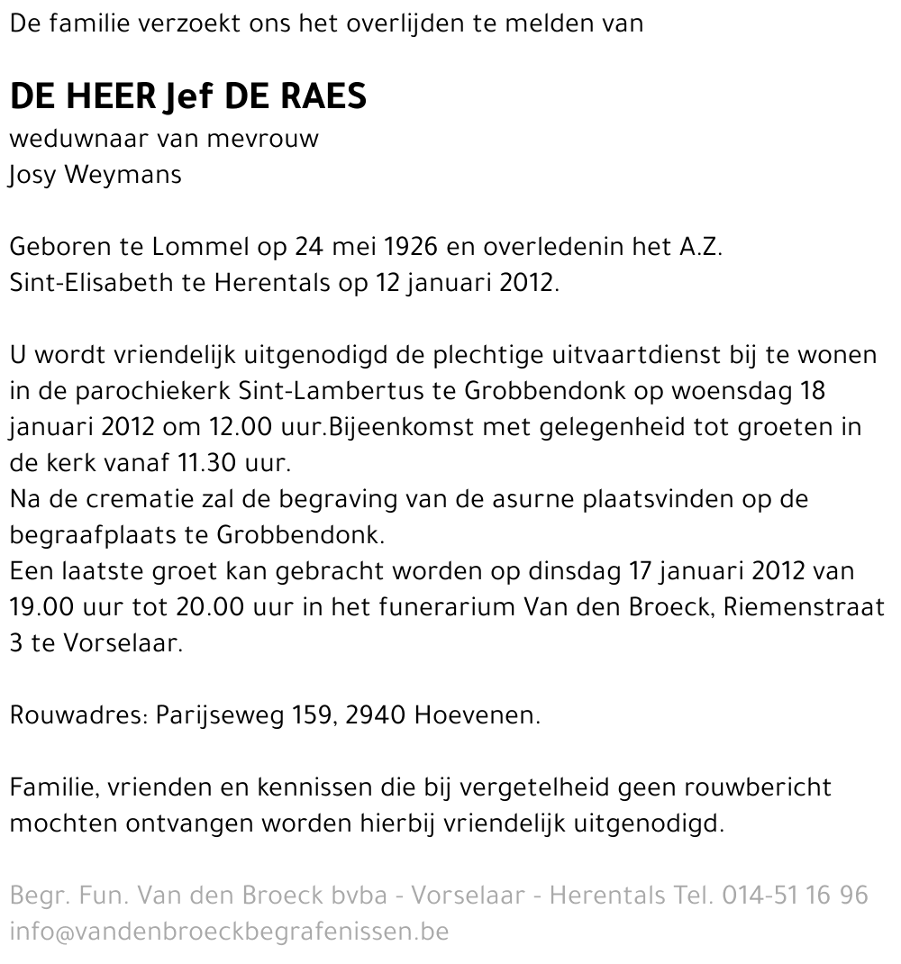 Jef De Raes