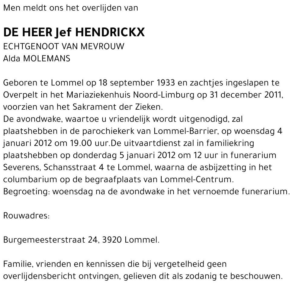 Jef Hendrickx