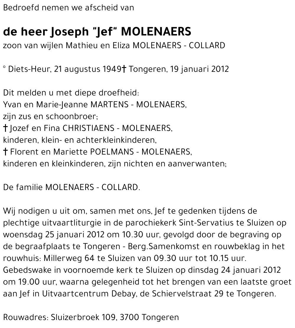 Jef MOLENAERS