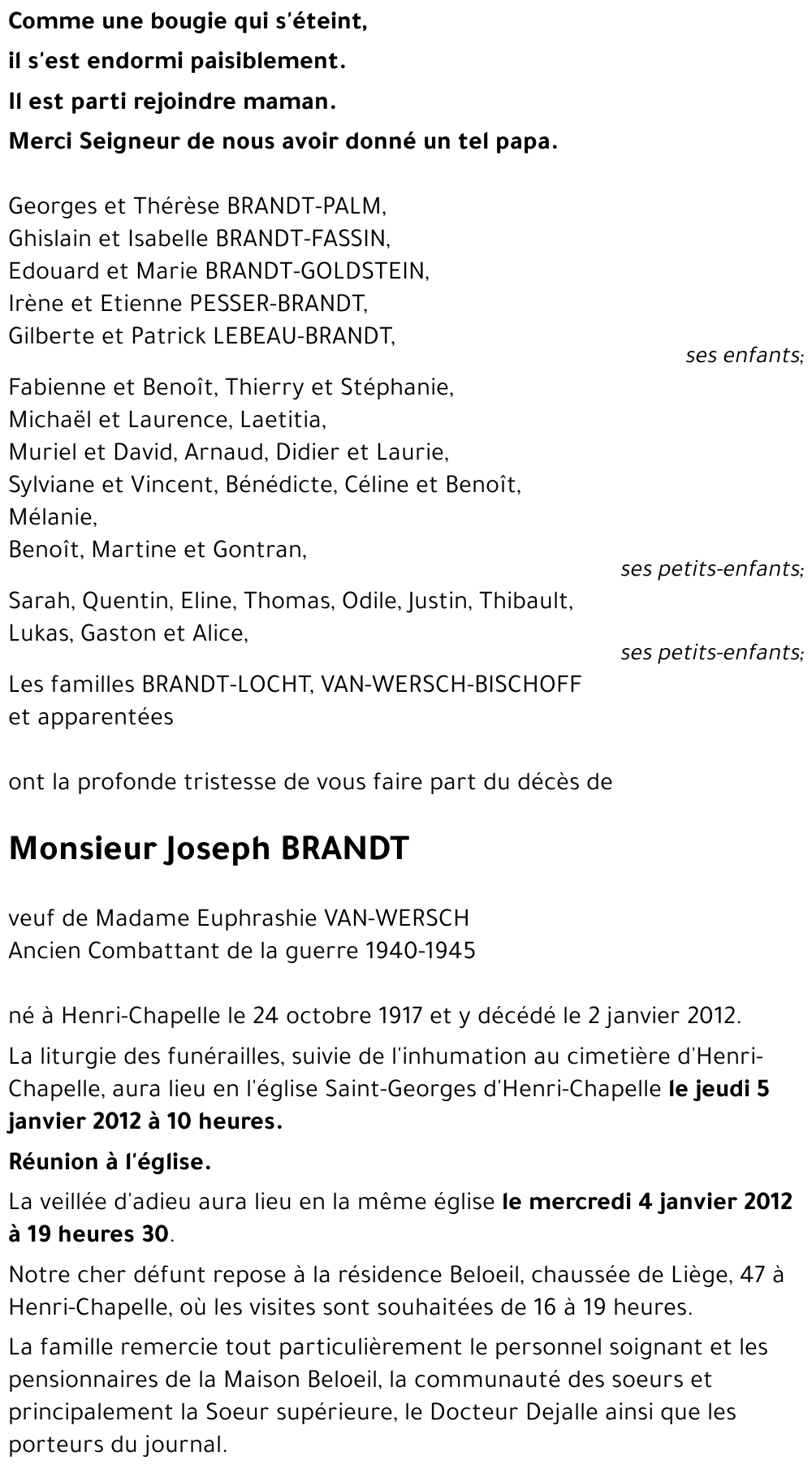 Joseph BRANDT