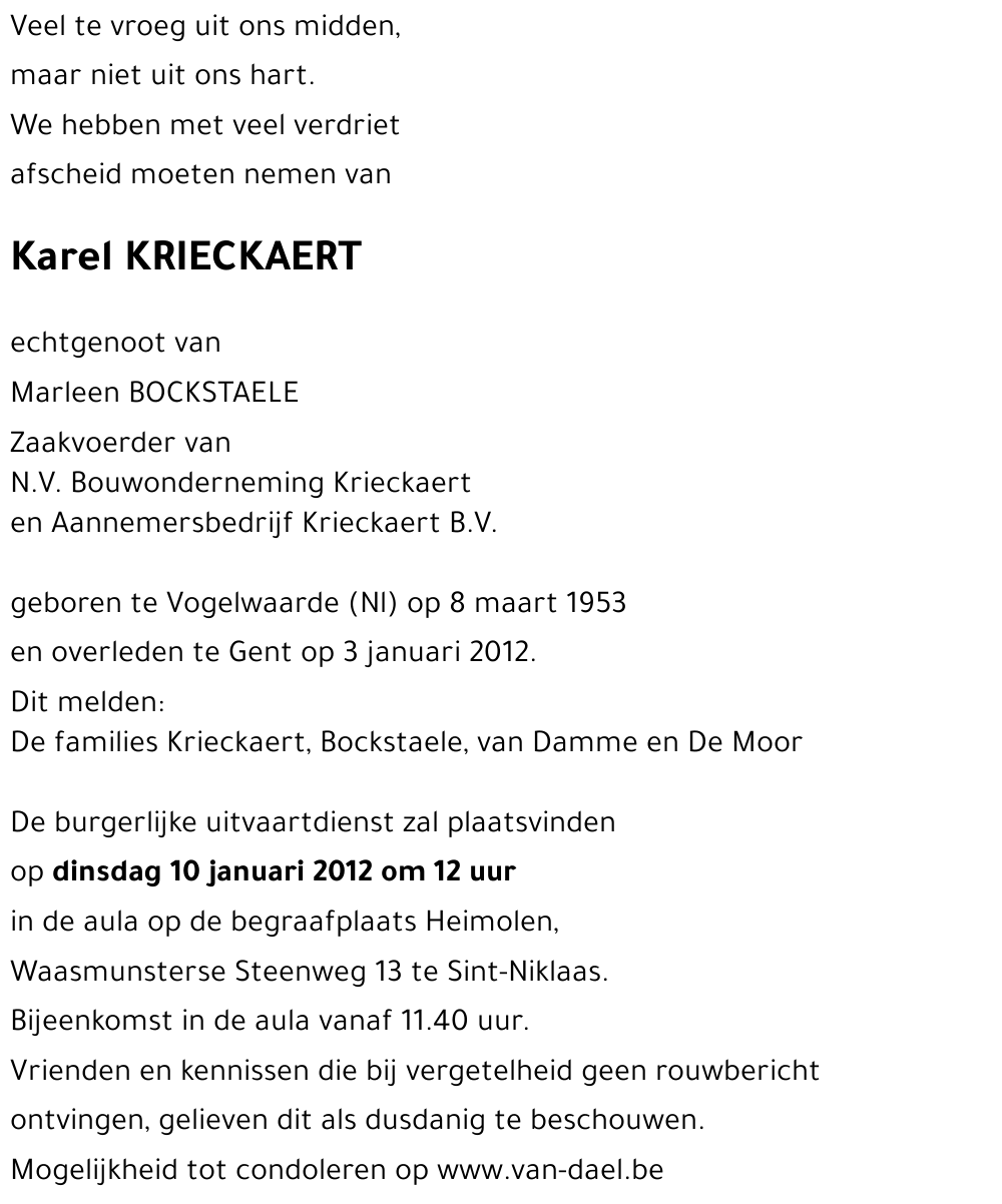 Karel KRIECKAERT