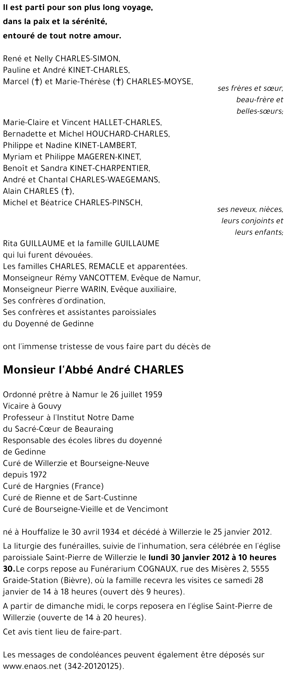 l'Abbé André CHARLES