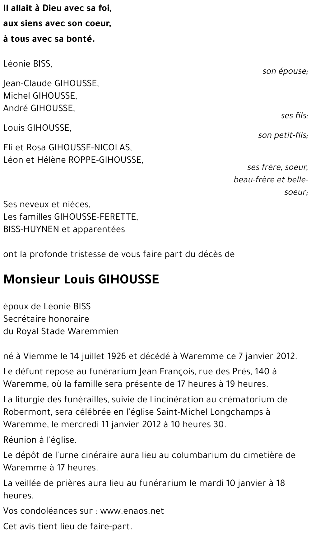 Louis GIHOUSSE