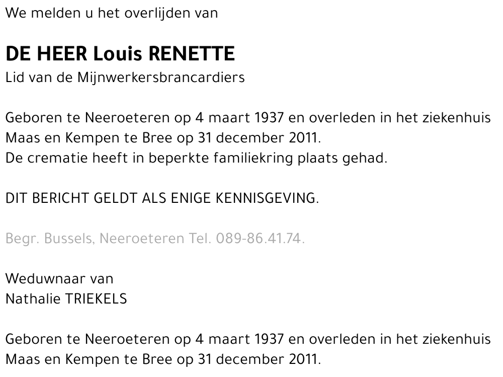 Louis RENETTE