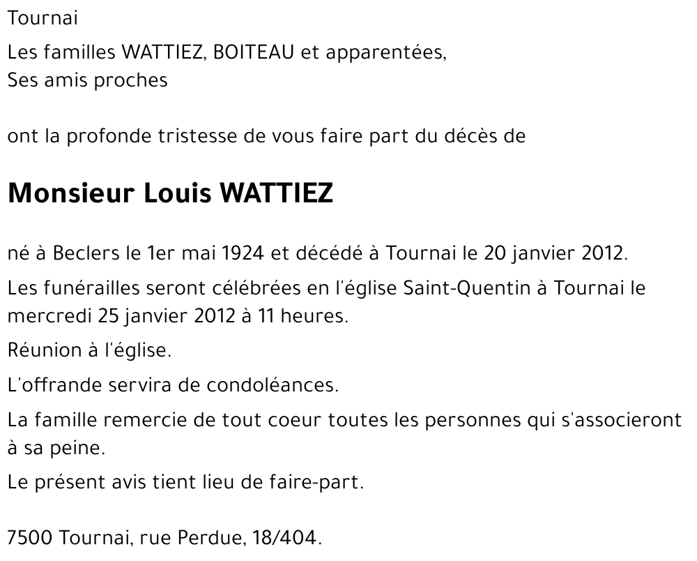 Louis WATTIEZ
