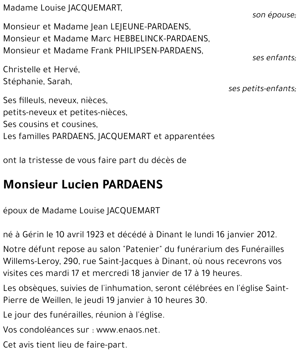 Lucien PARDAENS