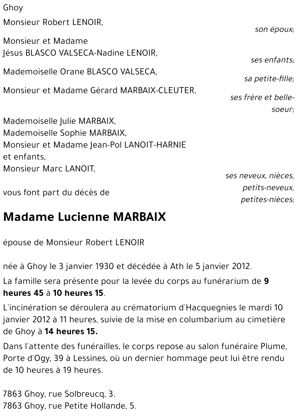 Lucienne Marbaix