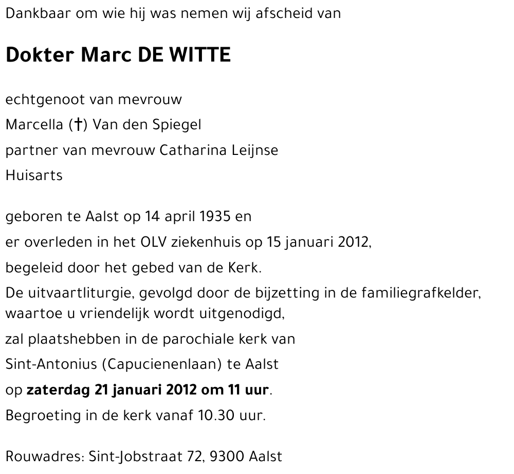 Marc DE WITTE