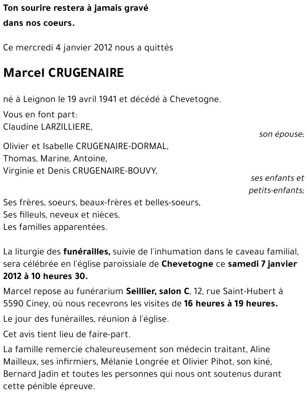 Marcel CRUGENAIRE