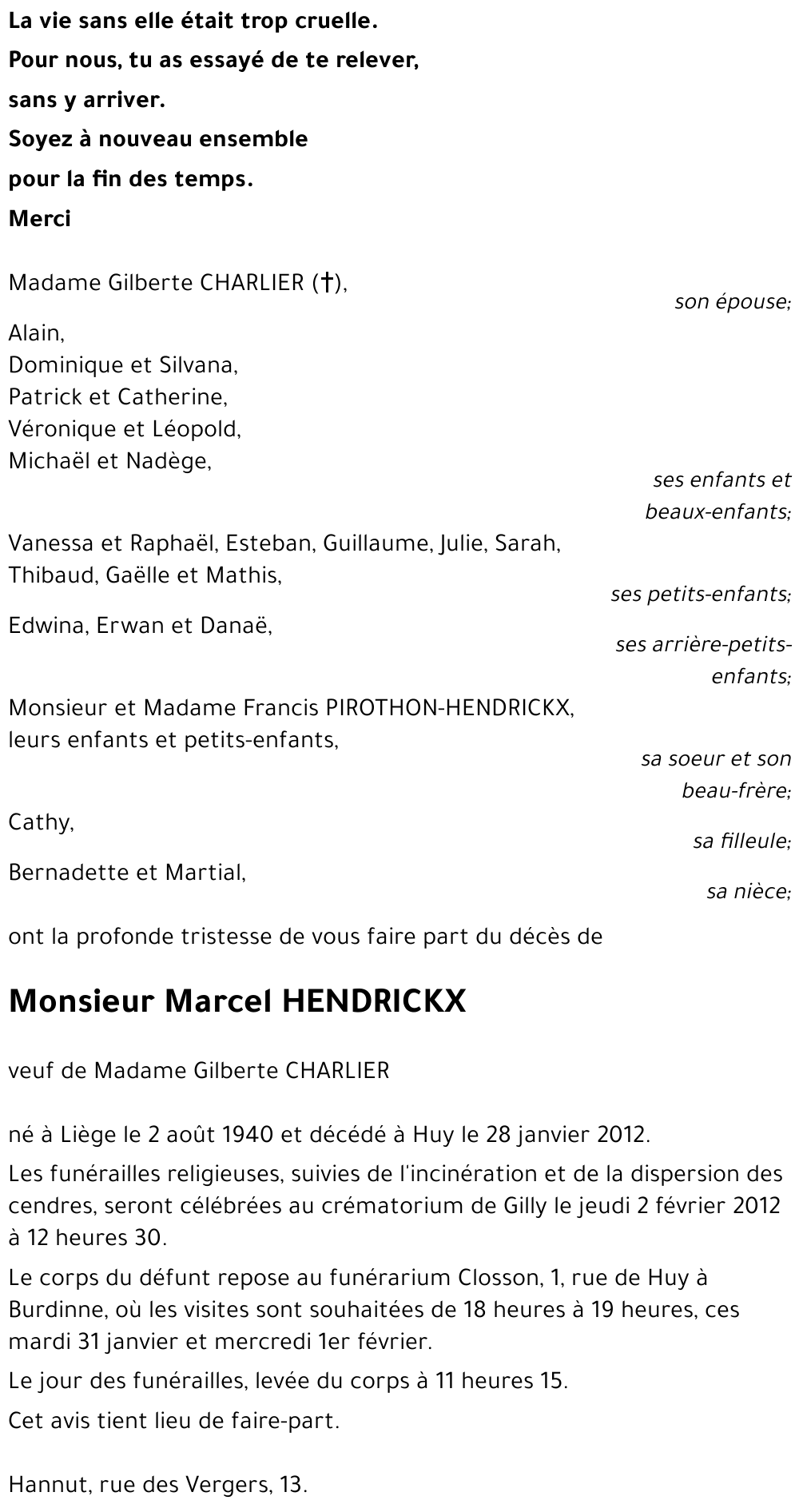 Marcel HENDRICKX
